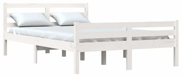 Podwójne białe drewniane łóżko 140x200 Z4-G72