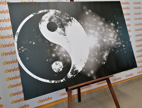 Obraz Symbol Yin i Yang w wersji czarno-białej