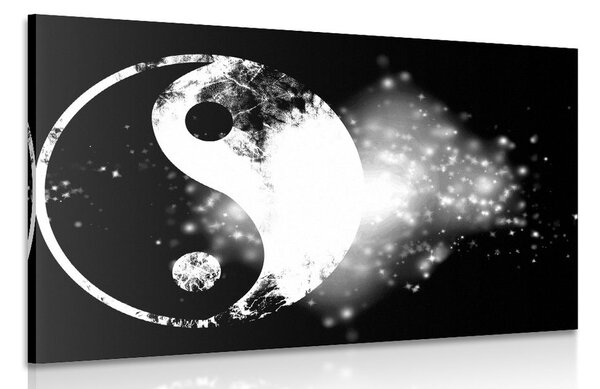Obraz Symbol Yin i Yang w wersji czarno-białej