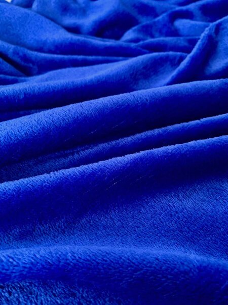 Koc z mikropluszu SOFT, królewski niebieski Rozmiar: 200 x 220 cm