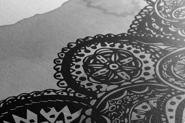 Obraz Mandala w wersji czarno-białej