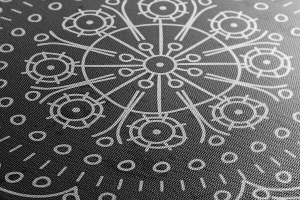 Obraz ręcznie rysowana Mandala w wersji czarno-białej