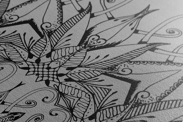 Obraz Mandala w wersji czarno-białej