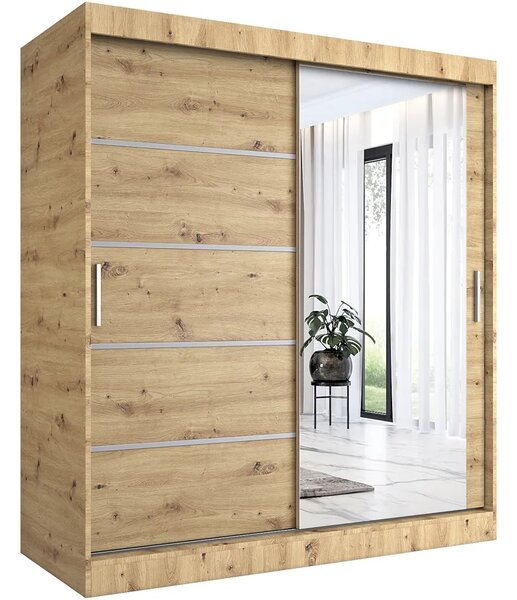 Szafa przesuwna 180 cm dąb artisan C7-N70