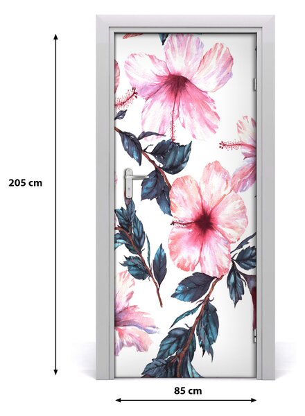 Okleina samoprzylepna fototapety na drzwi Hibiskus