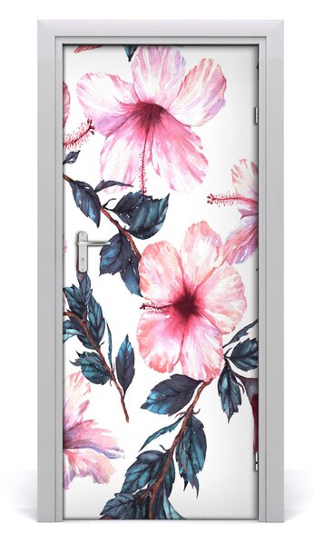 Okleina samoprzylepna fototapety na drzwi Hibiskus