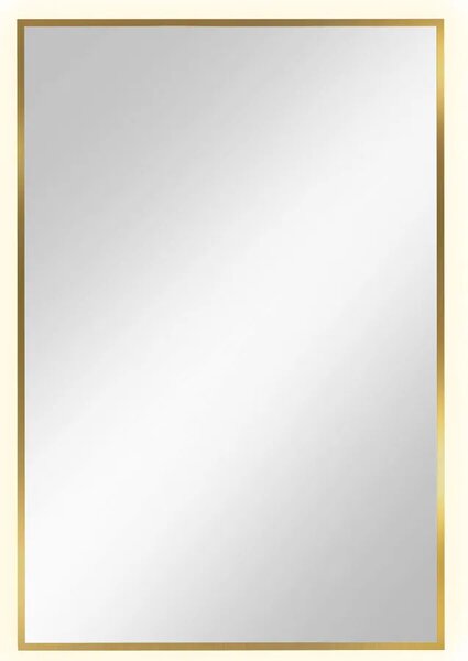 Złote lustro z podświetleniem ledowym 60x90 cm E5-R57