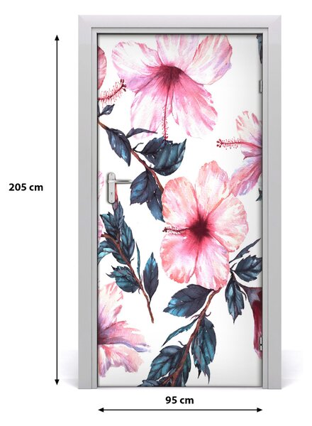 Okleina samoprzylepna fototapety na drzwi Hibiskus