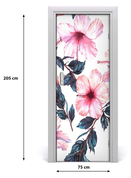 Okleina samoprzylepna fototapety na drzwi Hibiskus