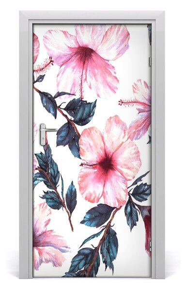 Okleina samoprzylepna fototapety na drzwi Hibiskus