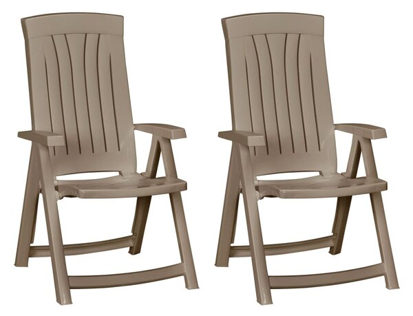 Keter Rozkładane krzesła ogrodowe Corsica, 2 szt., brązowe