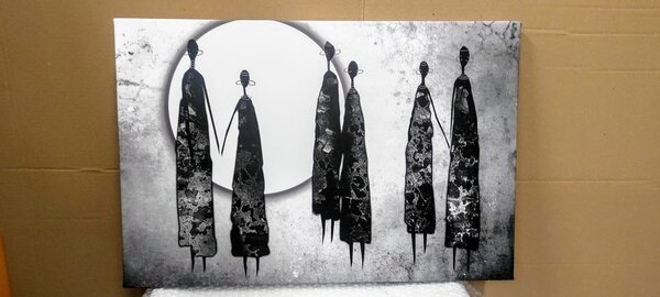 Obraz afrykańskie kobiety w wersji czarno-białej