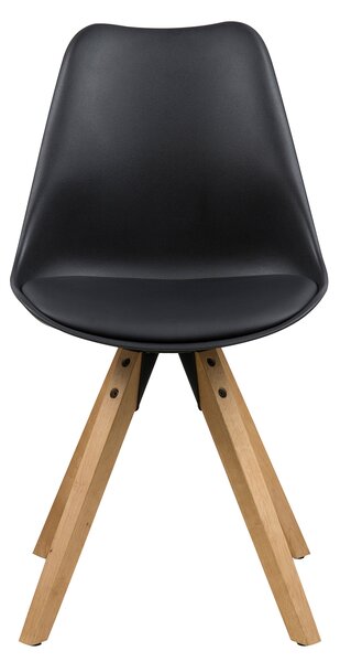 Skandynawskie krzesło z poduszką Czarne IWO