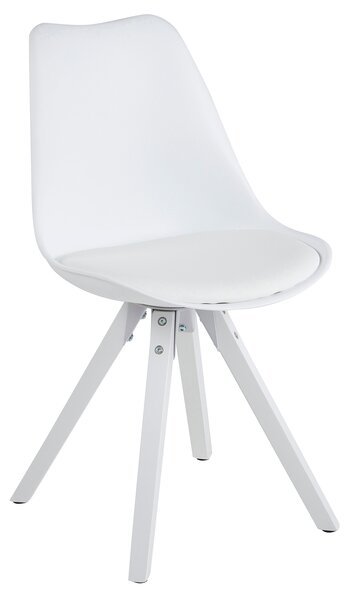 Skandynawskie krzesło z poduszką Białe IWO