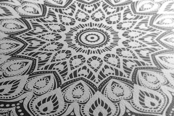 Obraz Mandala harmonii w wersji czarno-białej