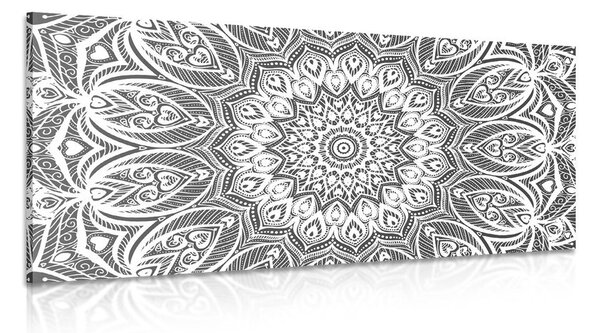Obraz Mandala harmonii w wersji czarno-białej