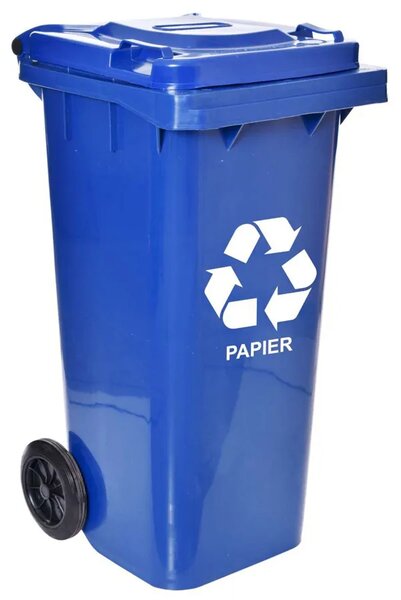 Niebieski śmietnik na papier W9-N89