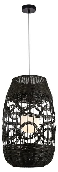 Lampa wisząca z dużym czarnym kloszem - 2S K398 E7-H00