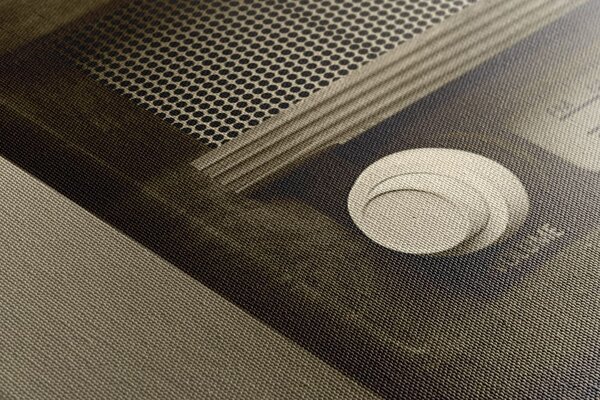 Obraz radio retro w wersji sepia