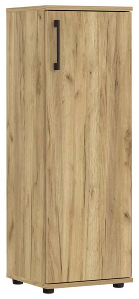 Regał biurowy minimalistyczny z drzwiczkami dąb craft M0-E50