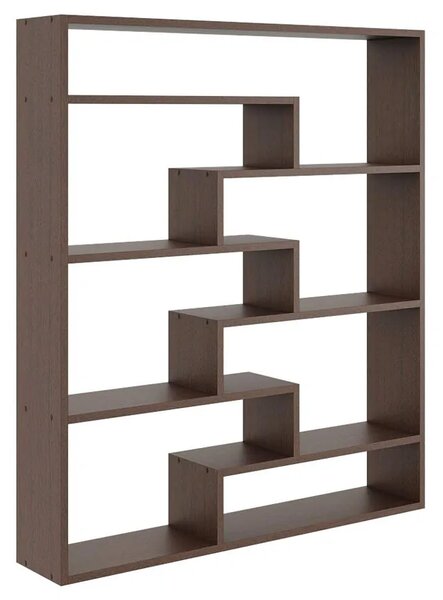 Minimalistyczny regał wiszący lub stojący w kolorze wenge K2-E89