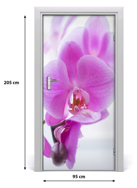 Okleina Naklejka fototapeta na drzwi Różowa orchidea