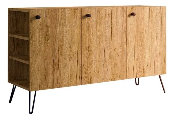 Nowoczesna komoda lewostronna w stylu loft dąb craft P5-C32