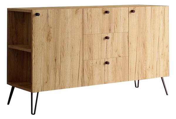 Lewostronna komoda z szufladami dąb craft N9-B05