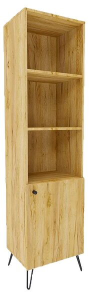 Witryna na metalowych nogach w stylu loft dąb craft B3-T37
