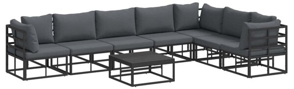Modułowy zestaw sof ogrodowych z poduszkami – nowoczesny design i trwałość na świeżym powietrzu