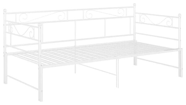 Białe metalowe łóżko rozkładane 90x200 cm D4-D76