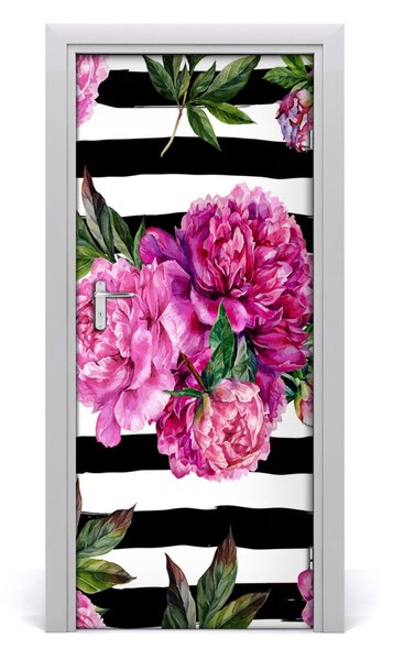 Okleina samoprzylepna fototapety na drzwi Piwonie