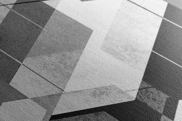 Obraz abstrakcyjna geometria w wersji czarno-białej