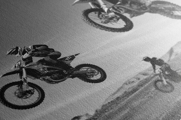 Obraz dla motocyklistów w wersji czarno-białej