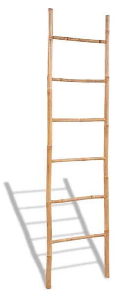 Drewniana drabinka z 6 szczeblami do łazienki T4-K59