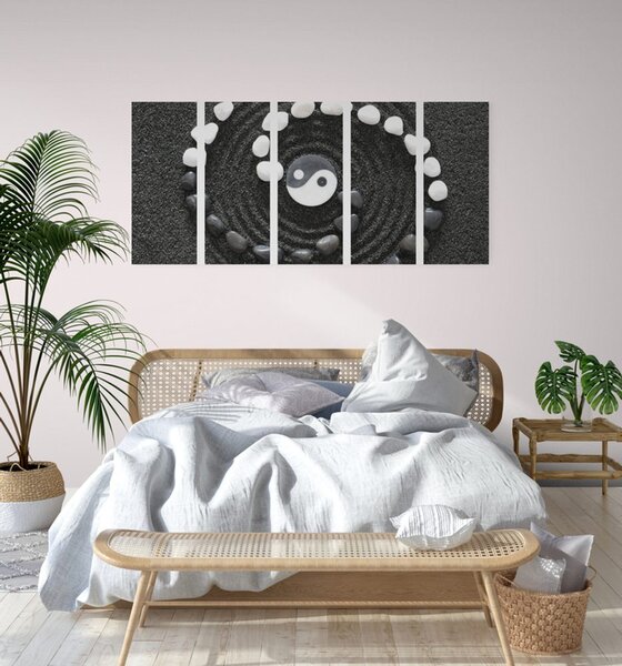 5-częściowy obraz harmonijne Yin i Yang