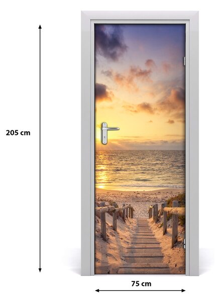 Naklejka fototapeta na drzwi Ścieżka na plażę