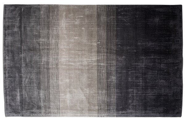 Dywan z wiskozy do salonu 140 x 200 cm efekt ombre czarno-szary Ercis Beliani