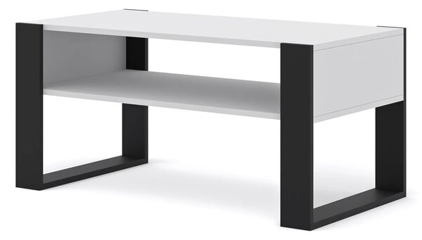 Białą ława kawowa z półką L8-D60