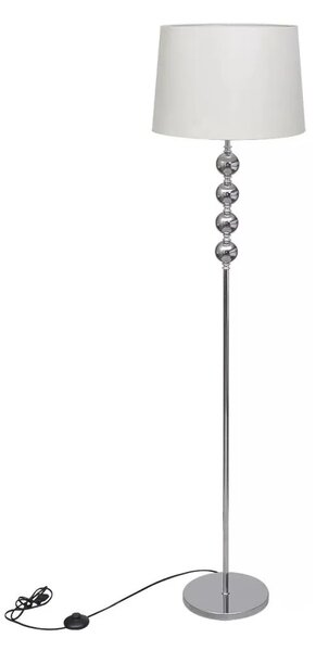 Biała lampa stojąca do czytania z abażurem - 8X EX03 M6-W52