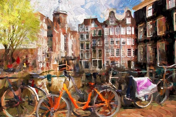 Obraz kreskówka Amsterdam