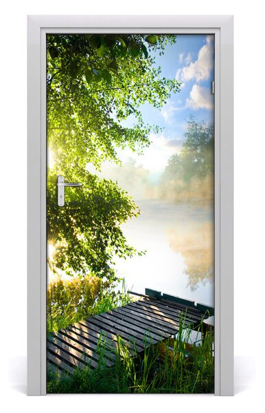 Naklejka fototapeta na drzwi Drewniane molo