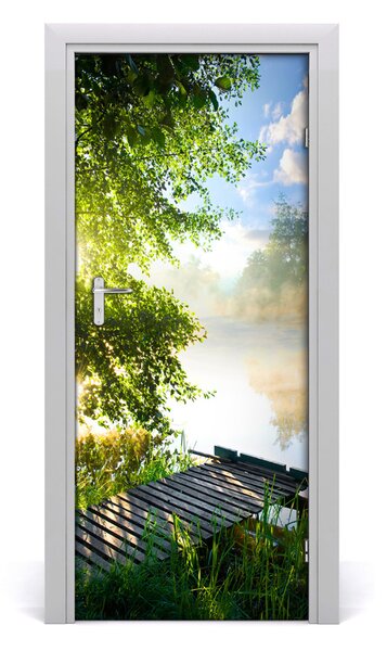 Naklejka fototapeta na drzwi Drewniane molo
