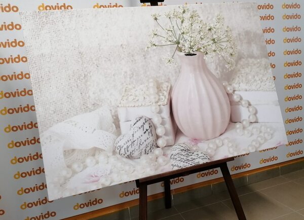 Obraz luksusowa martwa natura w stylu shabby chic