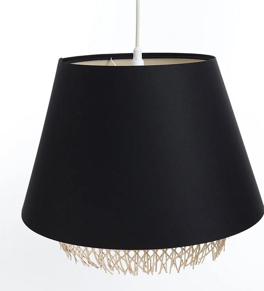 Czarna lampa wisząca boho nad stół - A345 D1-H35