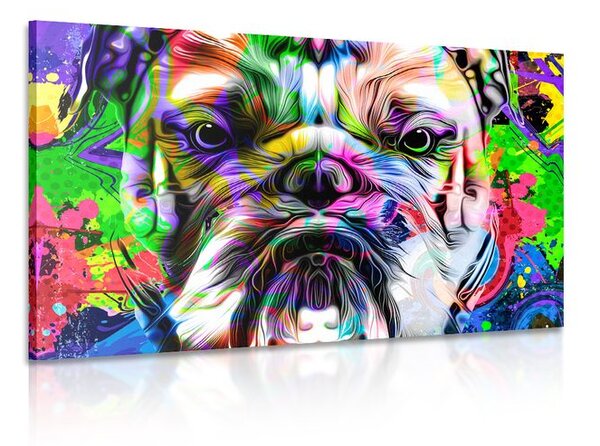 Obraz buldog pop-art