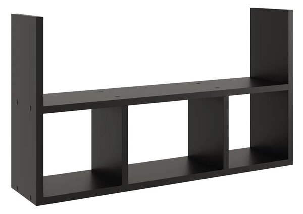 Czarna Minimalistyczna Półka Wisząca F6-L22