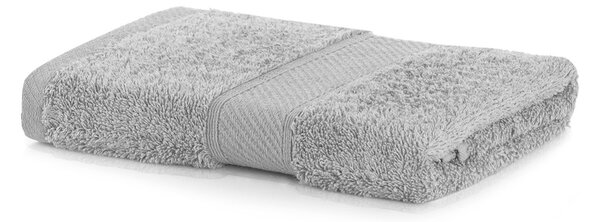DecoKing - Ręcznik kąpielowy Bambusowy Gładki Szary BAMBY-50x100 cm