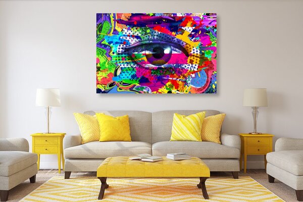 Obraz ludzkie oko w stylu pop-art