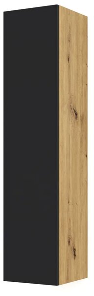 Modułowy regał ścienny dąb artisan + czarny T3-L45